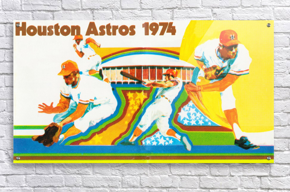 1974 Houston Astros Art Baseball Poster - Row One Brand