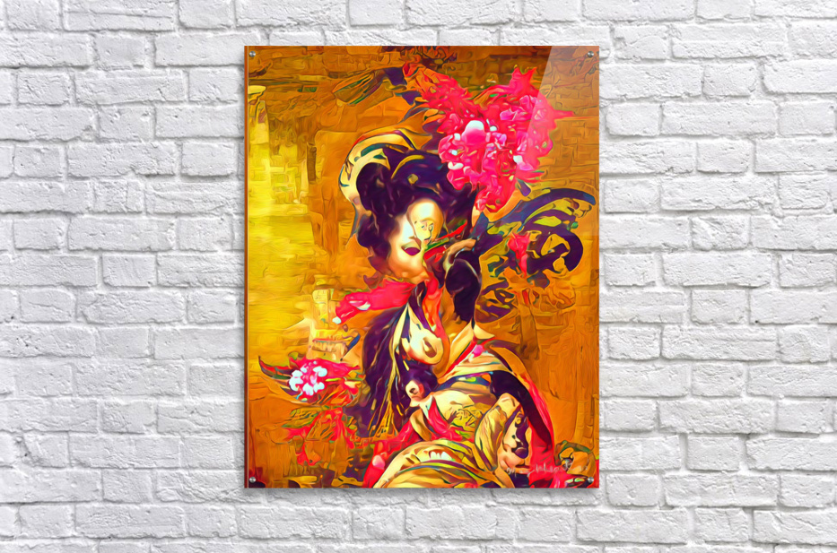 芸者ガール 浮世絵 ペイント画 Geisha Girl