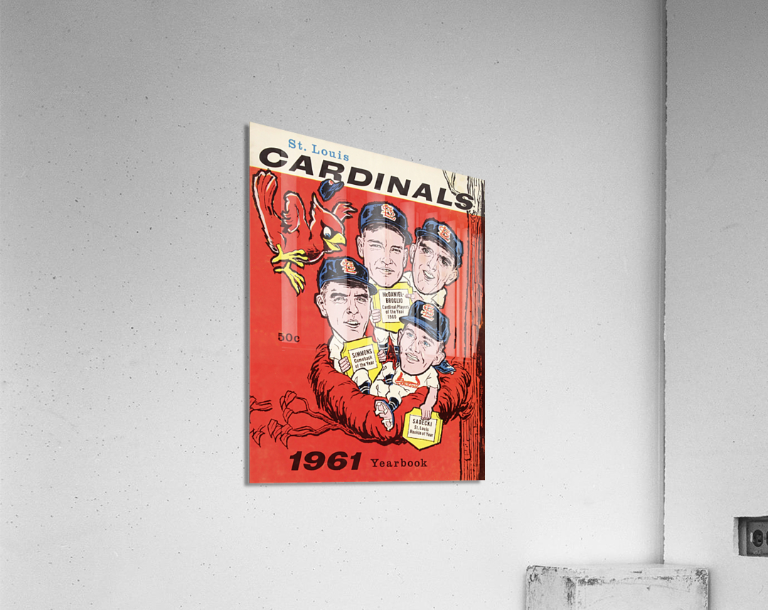 St. Louis Cardinals 1960 Yearbook Cover 18 x 14 Framed Print