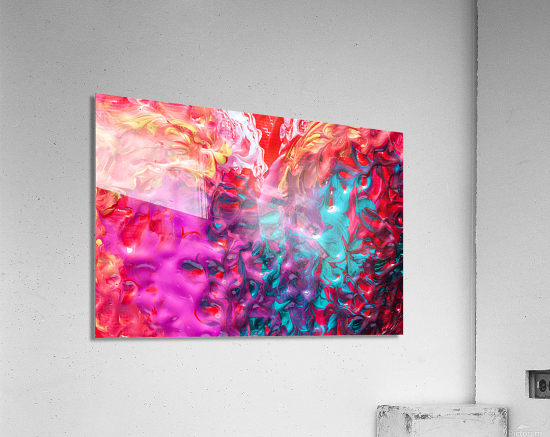 Abstract Liquid Acrylic Paint Art Board Print for Sale by