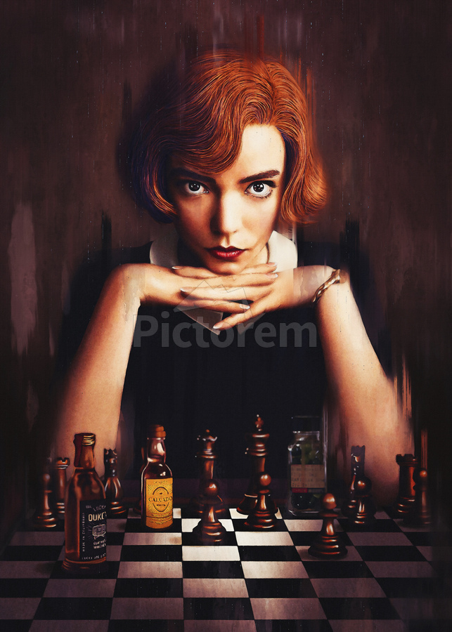 The Queen's Gambit Art Print Beth Harmon Room Decor 