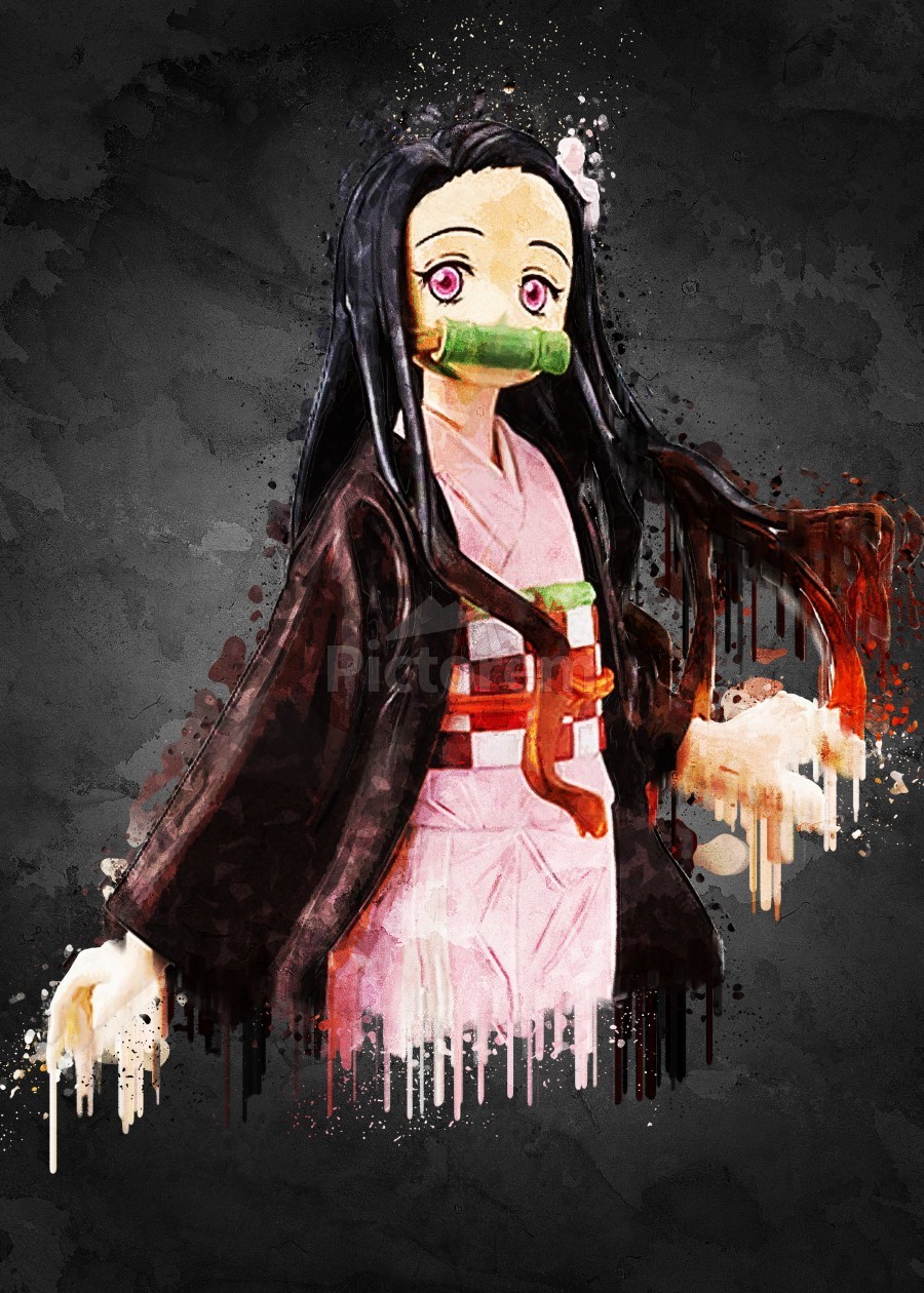 Nezuko Kamado Oni Kimetsu no Yaiba Art Print by Simplu Project