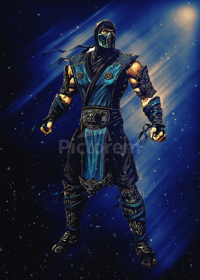 Artwork, digital art, drawing, Mortal Kombat, Sub Zero, video games,  vertical, HD phone wallpaper | Peakpx