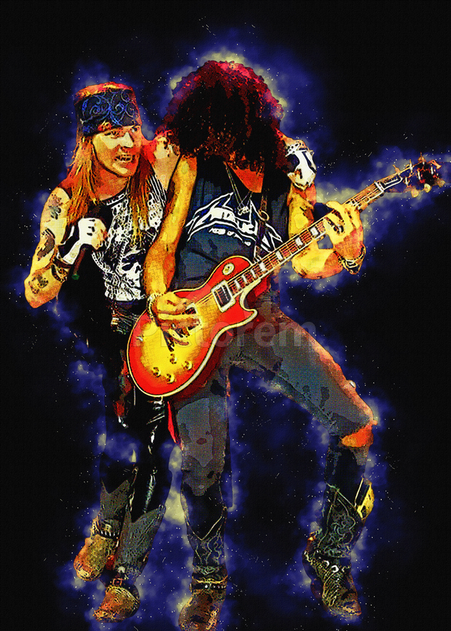 Slash, Guitarist, Guns N' Roses Acrylic Print by Mal Bray - Fine