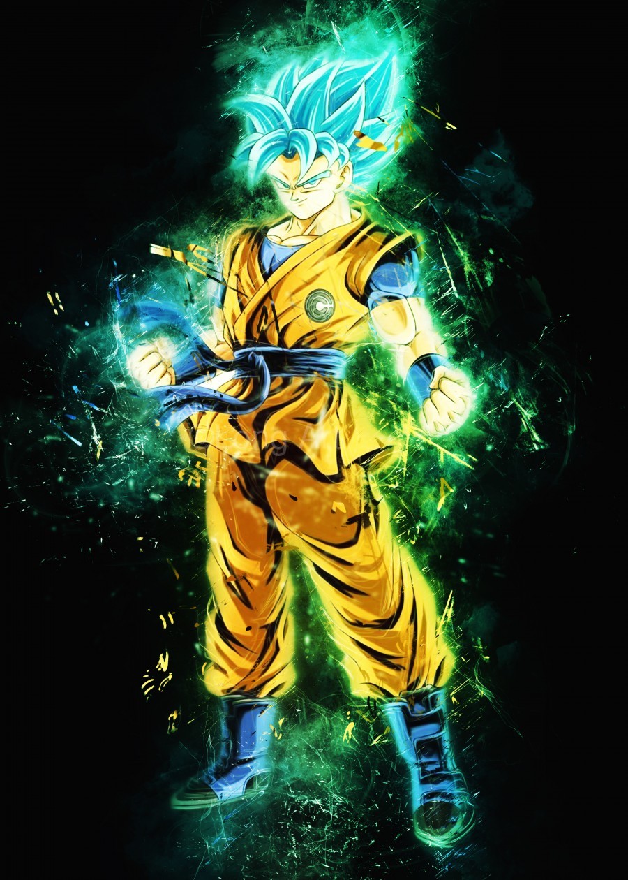 Goku Supper Saiyan Blue Dragon Ball - Long Art