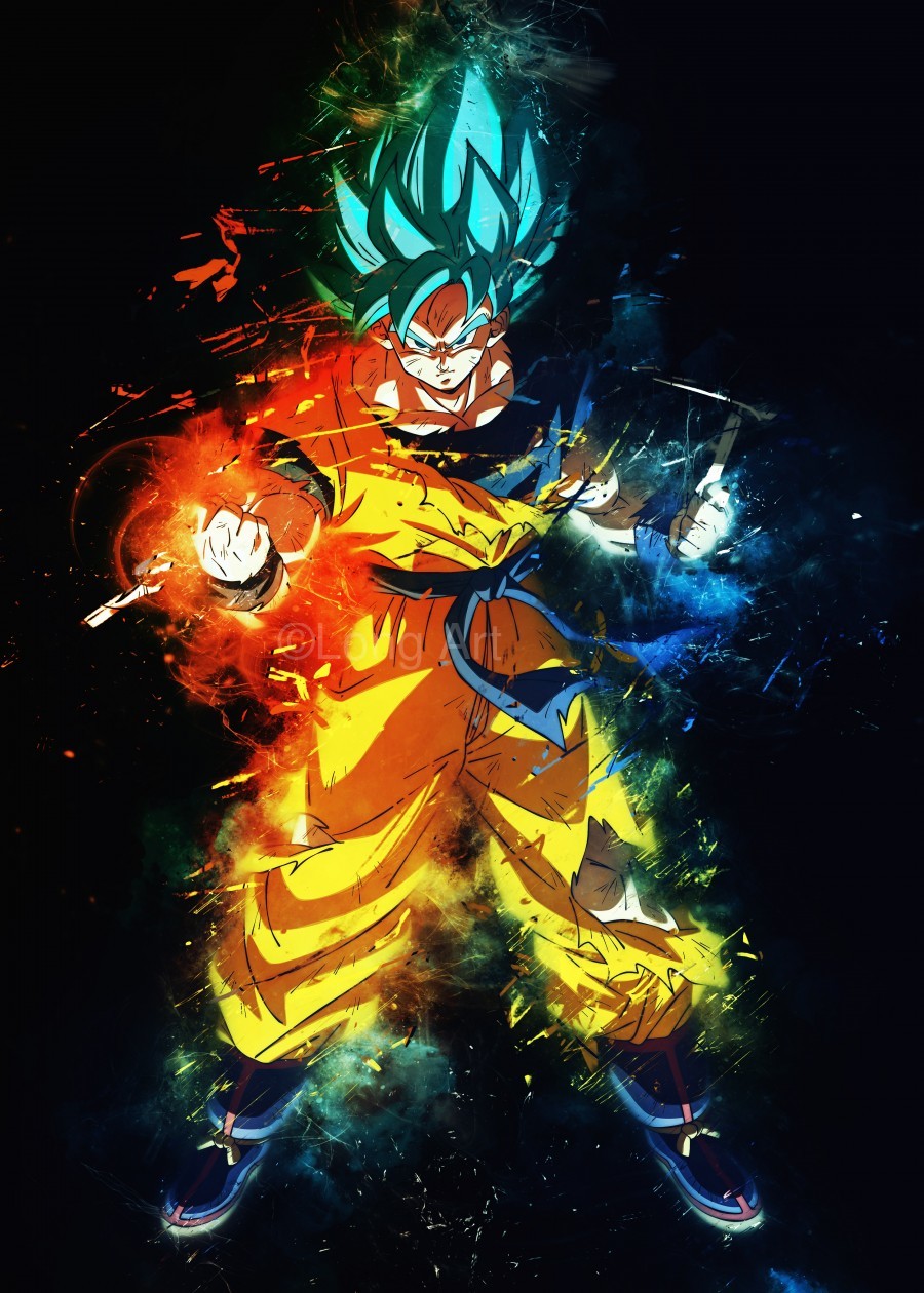 Drawing Goku Super Saiyan Blue Kaioken Times 100! 