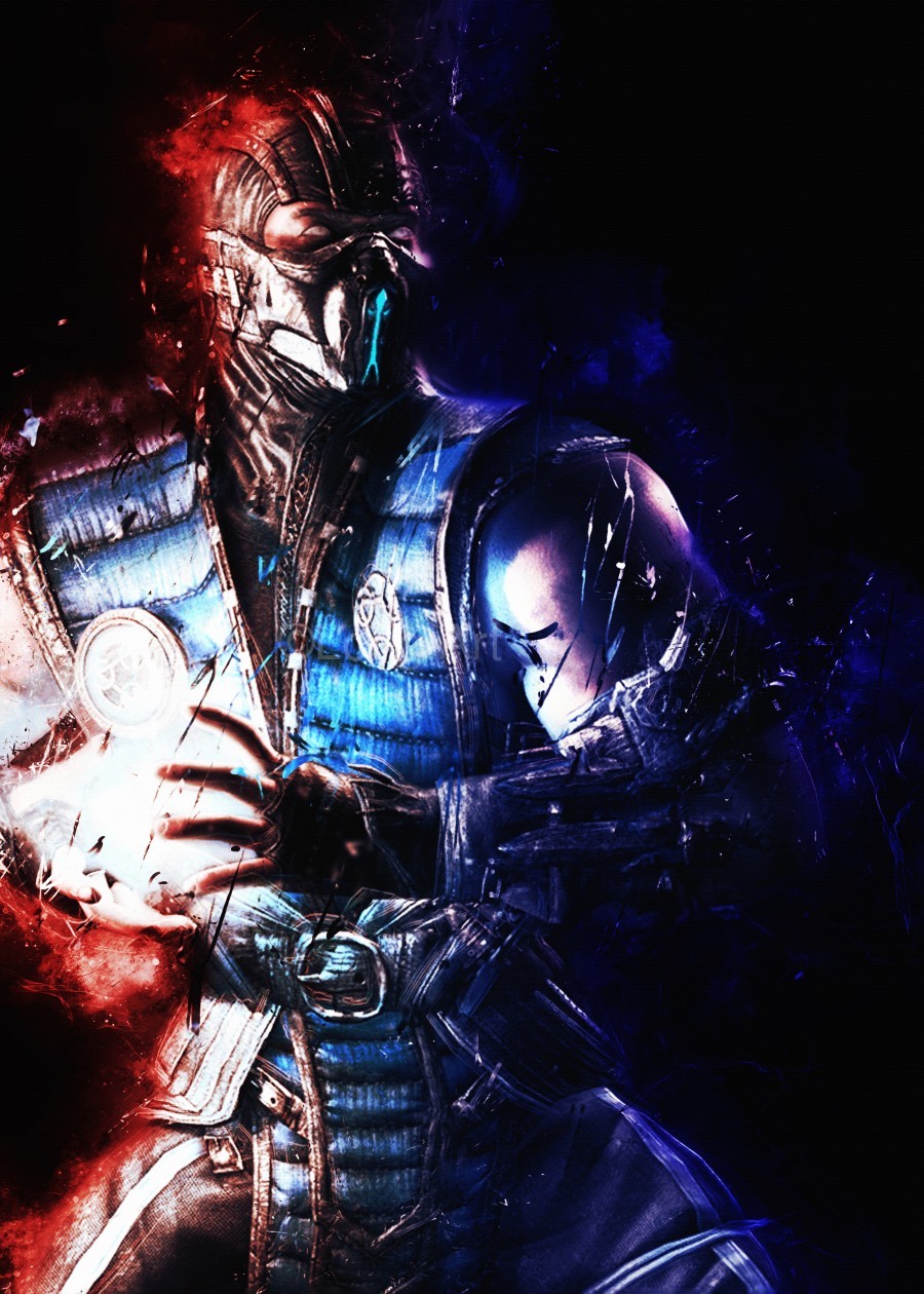 Mortal Kombat - Sub Zero - high quality 11 x 17 digital print