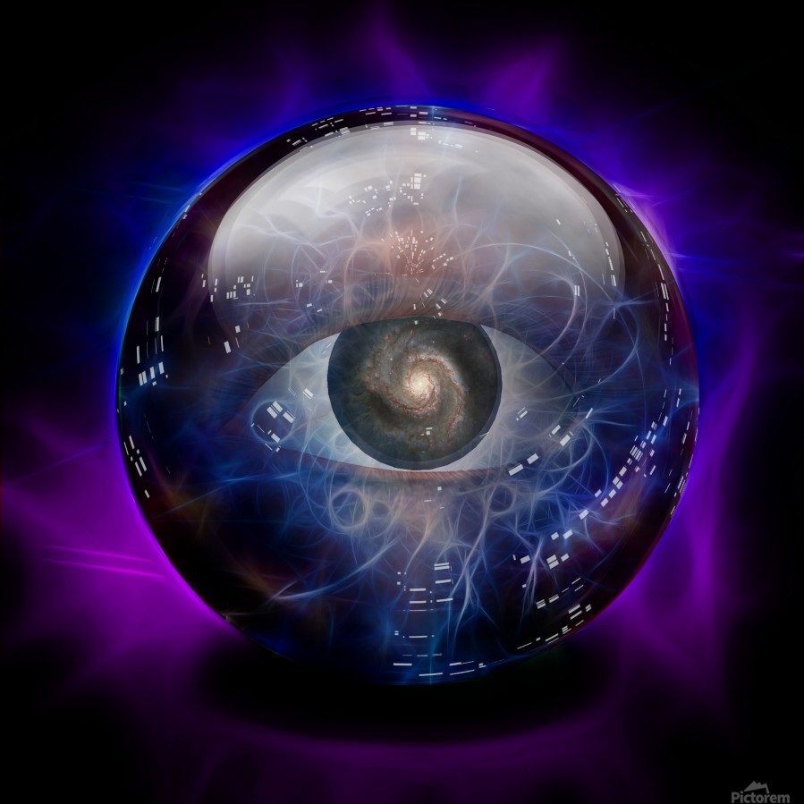 Crystal Ball with Eye and Galaxy - Bruce Rolff