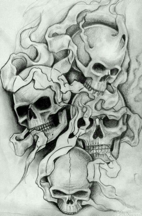 Skull Drawing - RAMPAGE