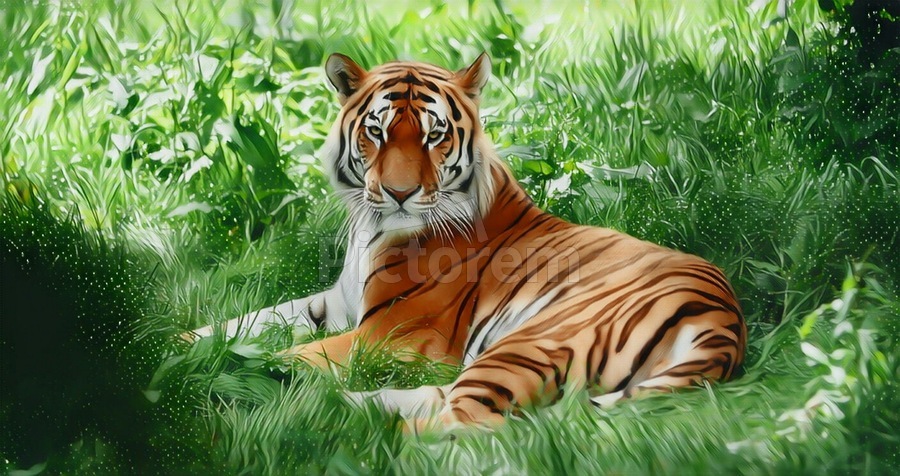 Awesome Tiger Painting - Lovely Singam Awesome Tiger Painting - Lovely Singam
