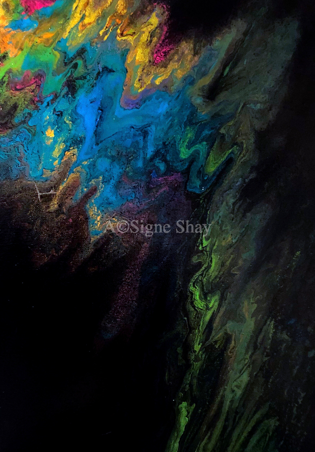 Acrylic Pour Paint, ShAy Black Expressions of Everything Art