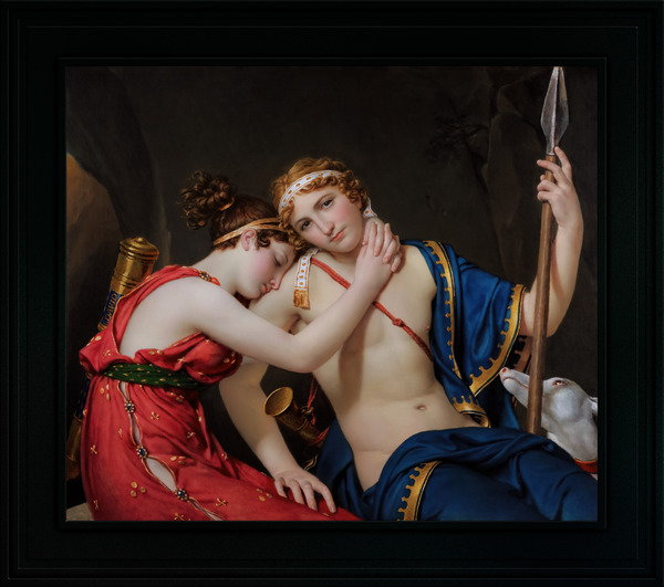 The Farewell of Telemachus and Eucharis by Jacques-Louis David Remastered Xzendor7 Classical Fine Art Old Masters Reproductions by xzendor7