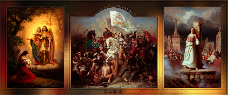 Joan of Arc Triptych by Hermann Stilke Classical Fine Art