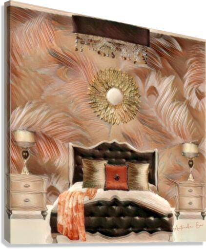 Rose Gold Bedroom  Canvas Print