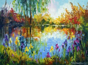 Irises by the pond by Olha Darchuk 