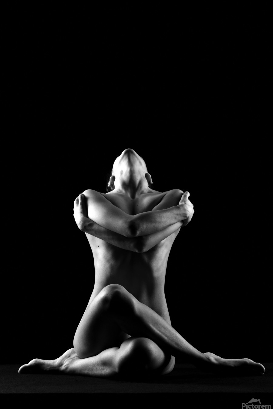 Naked woman black and white