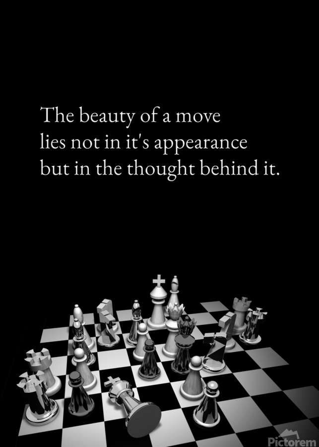 Think Chess Game Motivational Saying Wall Art Print Decor 