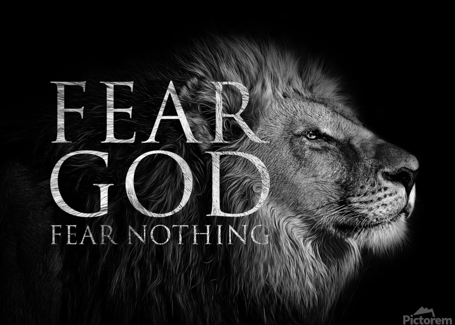 Fear God Fear Nothing Motivational Wall Art - ABConcepts Fear God Fear Nothing Motivational Wall Art - ABConcepts