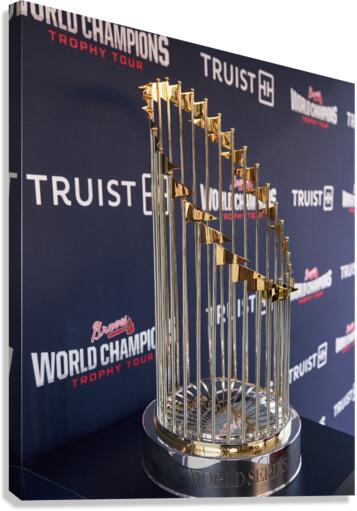 Atlanta Braves World Series Trophy at SRP Park    1675610990.7167  Canvas Print