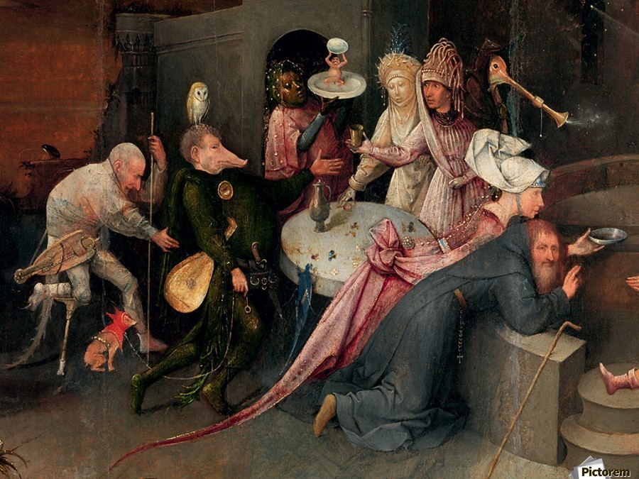 Moralistic depictions of debauchery and temptation - Hieronymus Bosch
