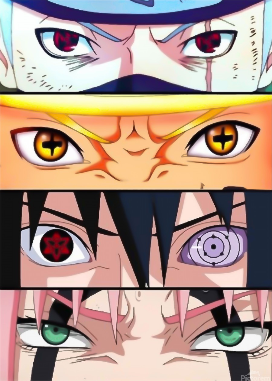 Naruto with Multicolored Eyes Pixel Wallpapers - Anime Wallpapers