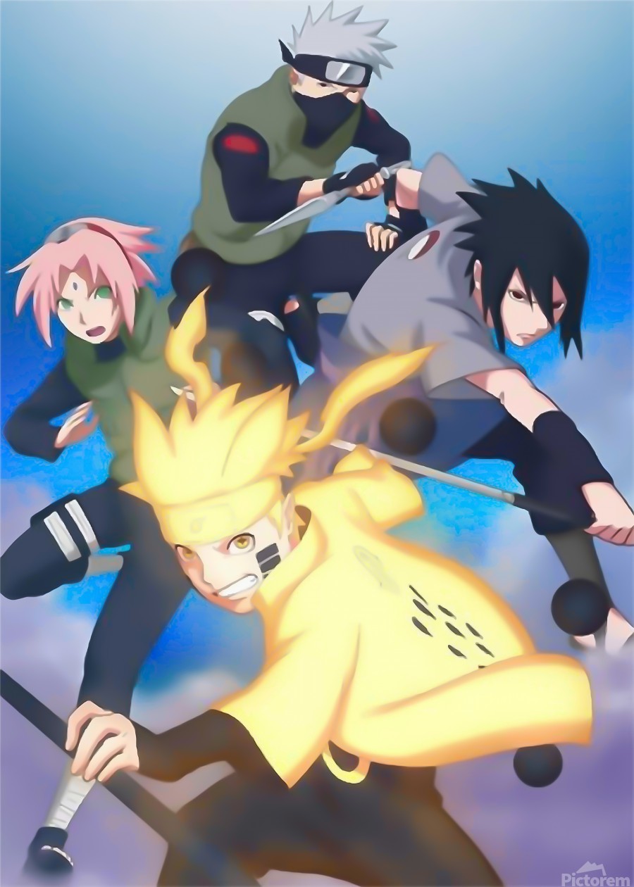 Anime Naruto Shippuden Character Group Canvas Poster Print 40 x 60