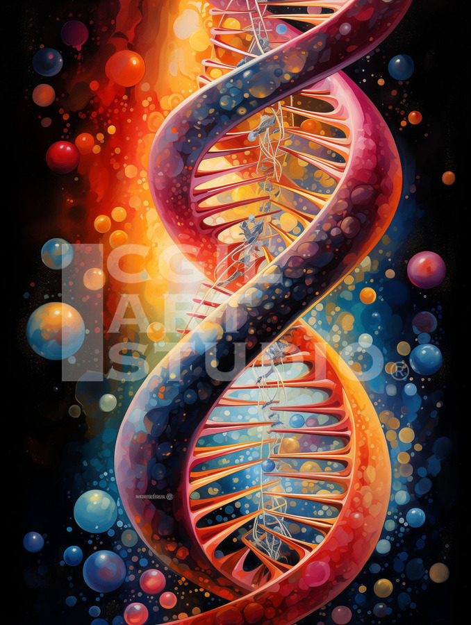 ホットなアイテム、ホットな節約 DOUBLE DNA HELIX Art Wall STUDIO ART CGIL by トップス