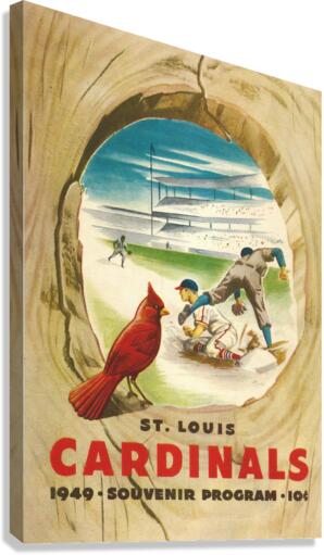 WRAPPED CANVAS 1958 St. Louis CARDINALS Print Vintage 