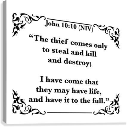 John 10 10 by Scripture on the Walls Wall Art