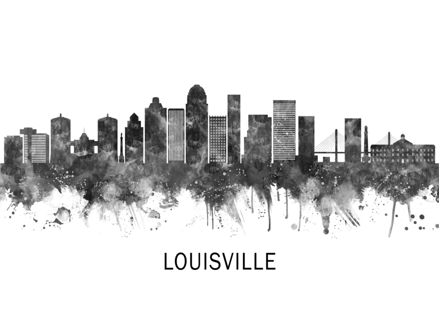 Louisville Night Skyline Art: Canvas Prints, Frames & Posters