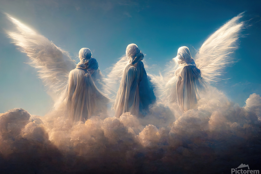 pictures of angels in clouds