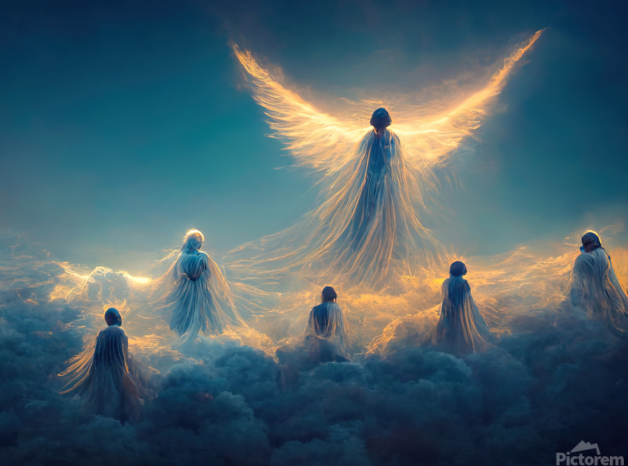 pictures of angels in clouds