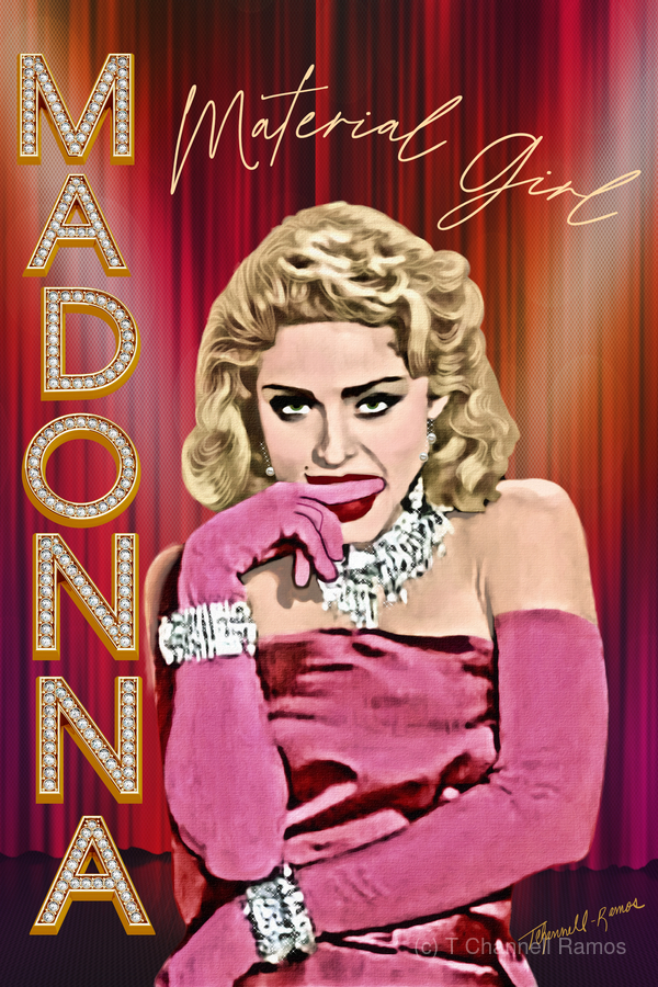 Madonna Material Girl Portrait Print - T Channell Ramos