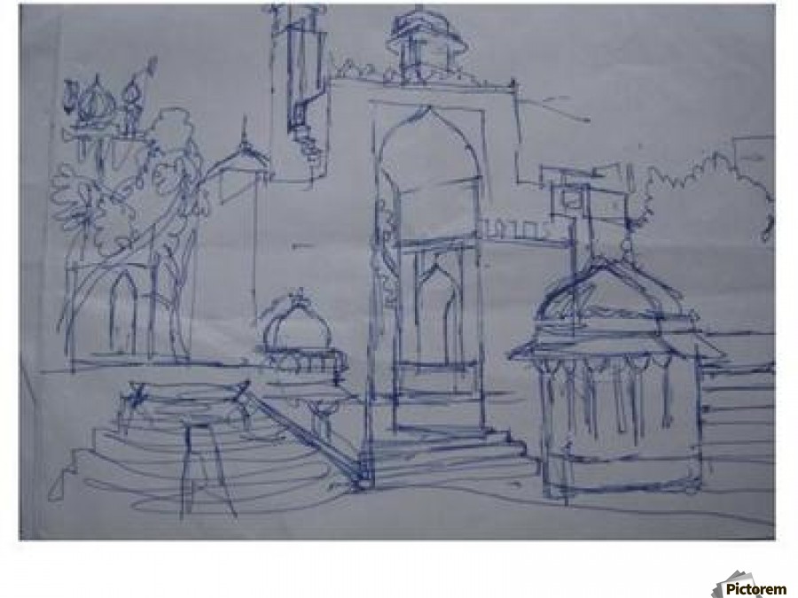 How to draw Buland Darwaza - Fatehpur Sikri, Agra
