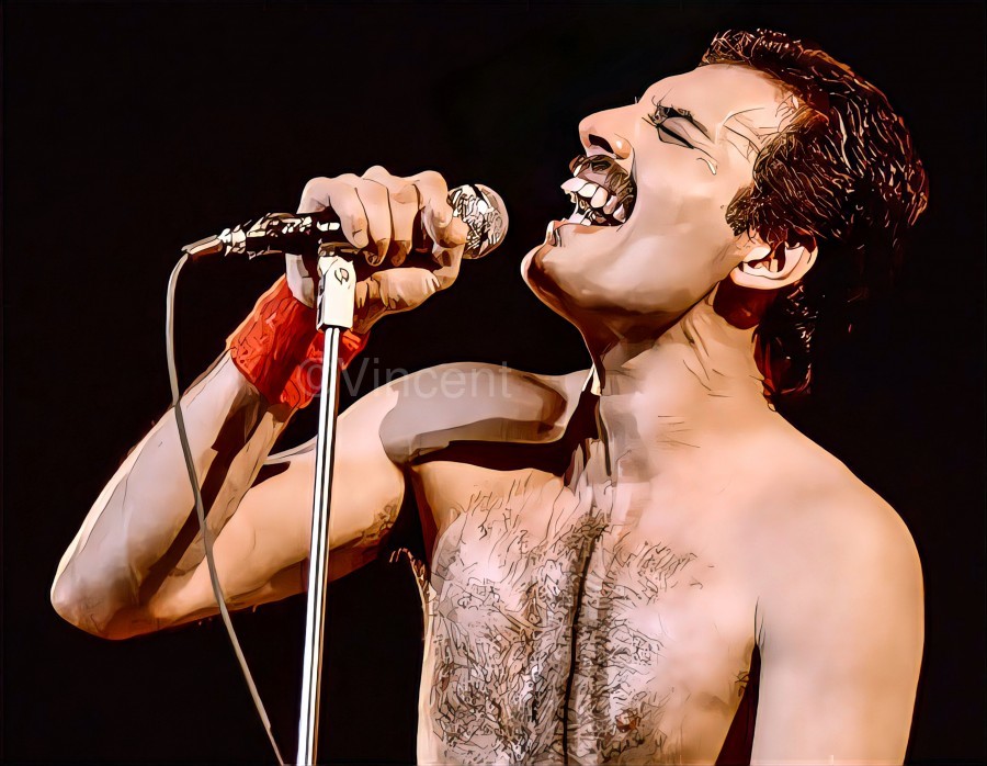 Freddie Mercury British Singer - Vincent