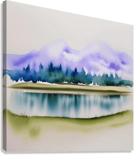 Abstract Landscape Fine Art Print, Trees Watercolor Painting, Purple Wall  Art, Lake Art Print, Giclée Print -  Canada