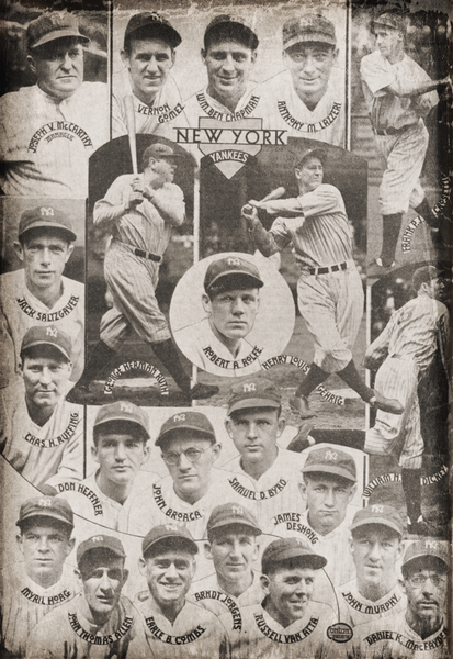 1934 New York Yankees Team Baseball Poster - Row One Brand
