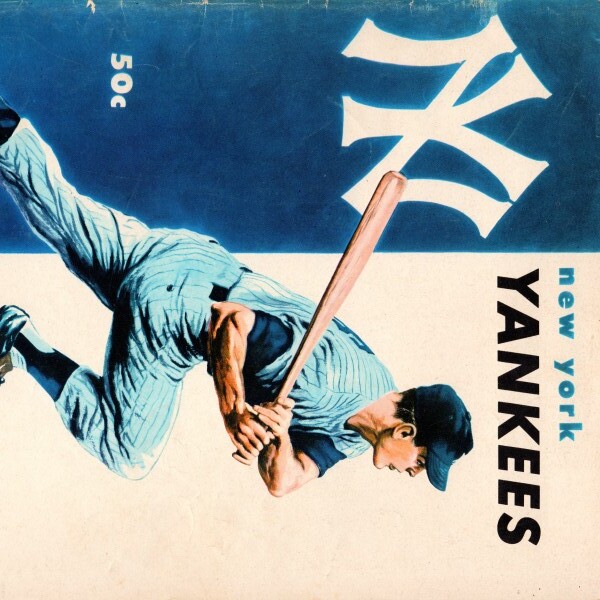 1956 New York Yankees Vintage Baseball Wall Art