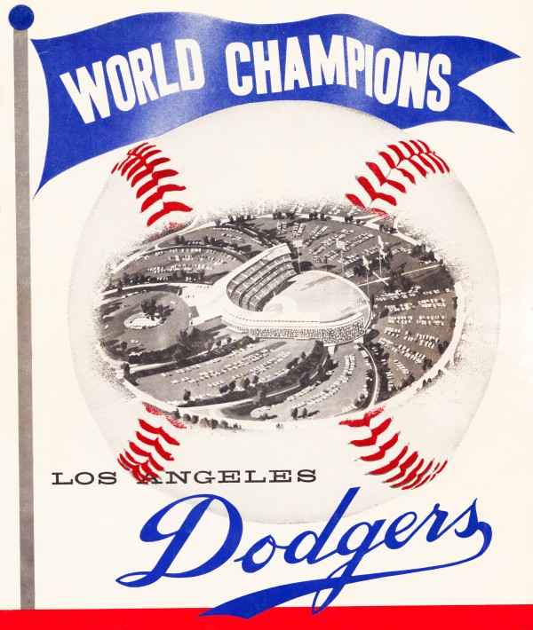 1960 Los Angeles Dodgers Baseball Art - Row One Brand