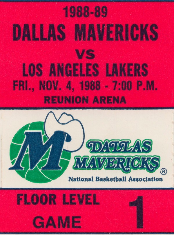 Vintage Dallas Mavericks Wall Art_Ticket Stub Artwork Reproduction