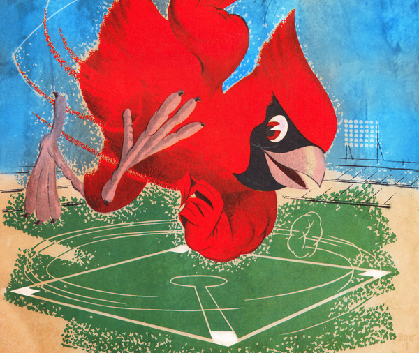 Vintage St. Louis Cardinals Scorecard Remix Art