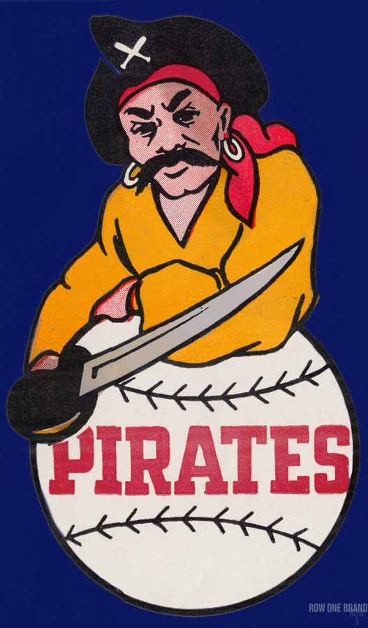 Vintage Pittsburgh Pirates Brushed Metal Sign - Row One Brand