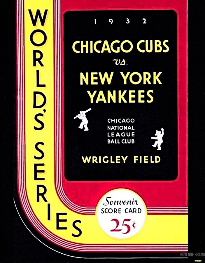 WRAPPED CANVAS 1932 Chicago CUBS World Series Program Print 