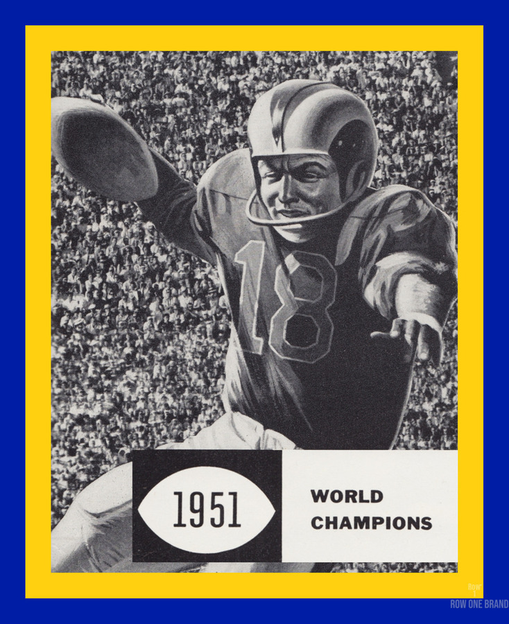 LA Rams 1951 World Champions Art - Row One Brand