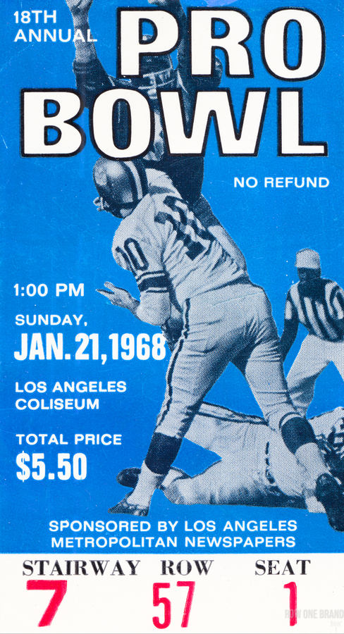 1968 Pro Bowl Ticket Stub Wall Art - Row One Brand