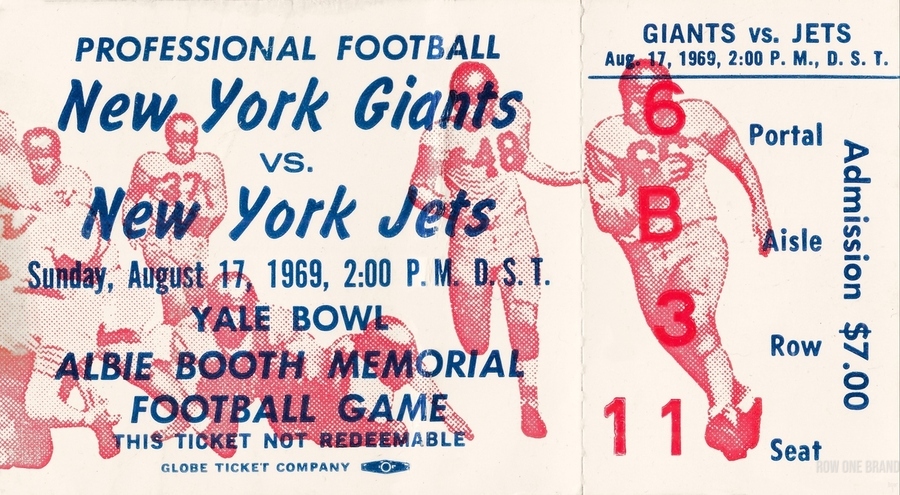 1969 New York Jets vs. NY Giants - Row One Brand