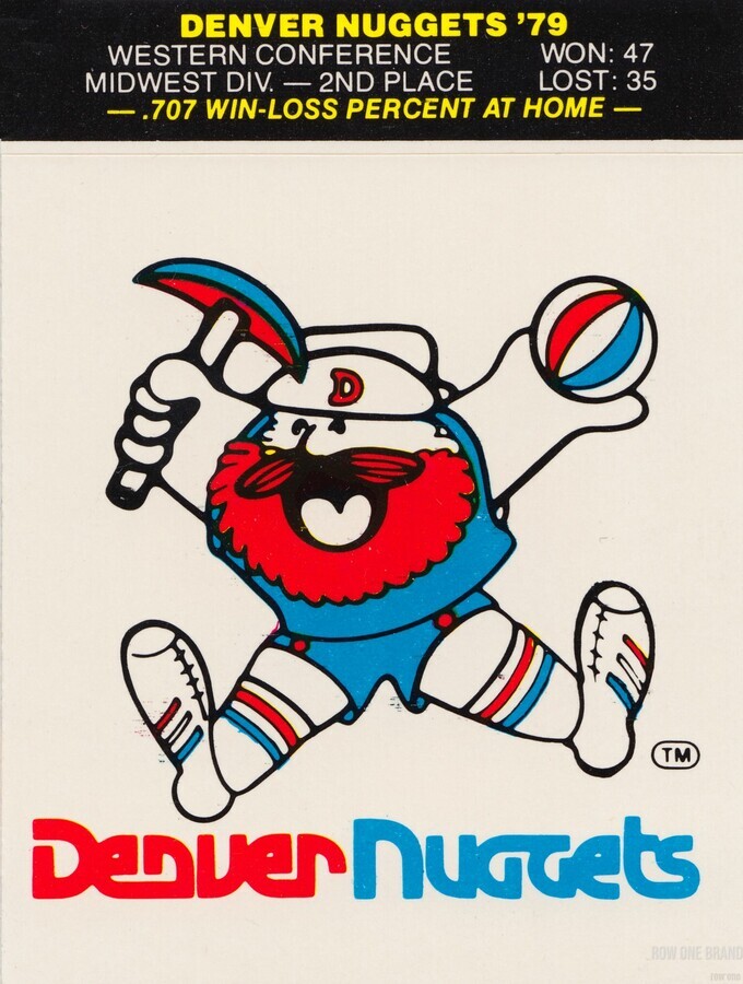 Denver Nuggets Throwback Main logo Vinyl Decal / Sticker 5 Sizes!!