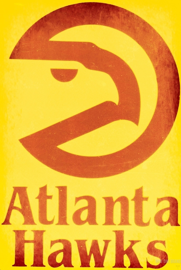 ATLANTA HAWKS - Atlanta Hawks Metal Sign, Basketball Sign, Led