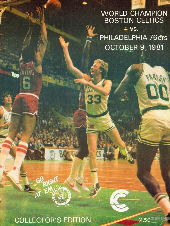 1981 Boston Celtics Larry Bird Converse Poster - Row One Brand