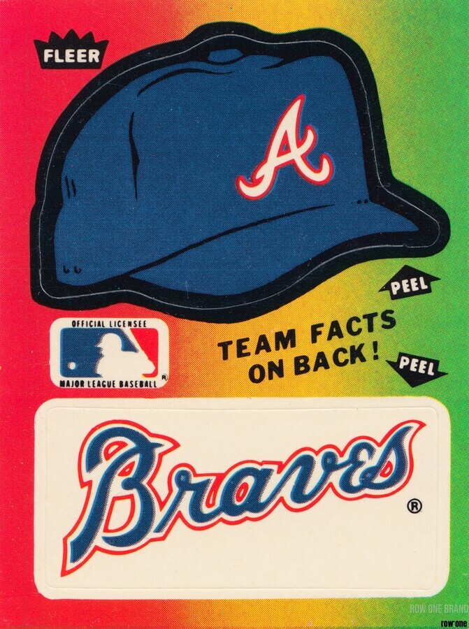 1983 Atlanta Braves Fleer Decal - Row One Brand